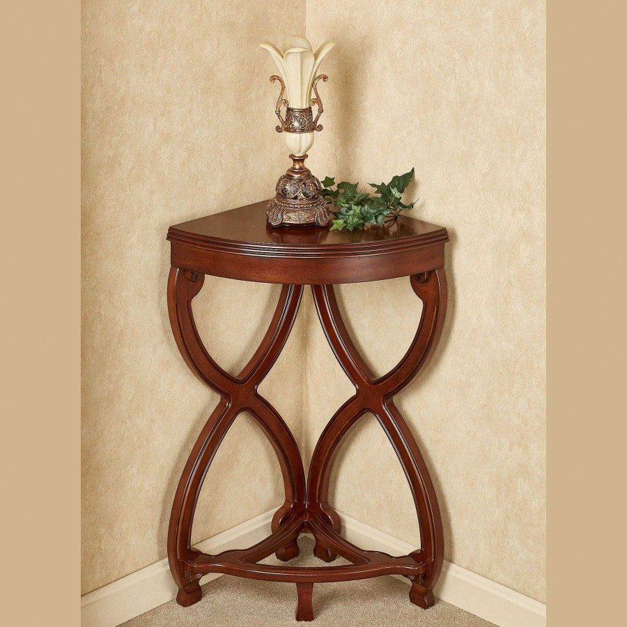 Furniture Touch of Class | Ninan Estate Mahogany Finished Wooden Corner Table