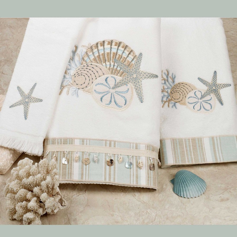 Bath Touch of Class | By The Sea Embroidered Bath Towel Set