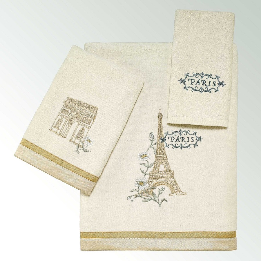 Bath Touch of Class | Paris Botanique French Embroidered Bath Towel Set