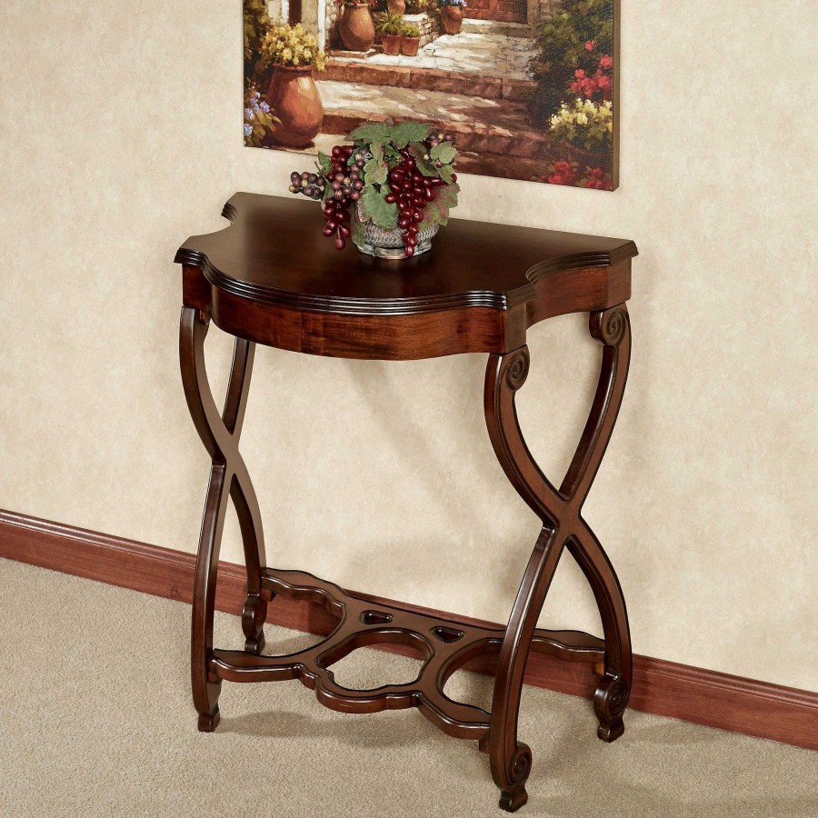 Furniture Touch of Class | Ninan Regal Walnut Finished Wooden Console Table