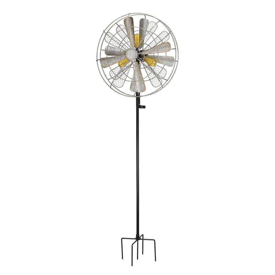 Home Accents Touch of Class | Morrison Fan Shaped Solar Led Lighted Outdoor Garden Wind Spinner