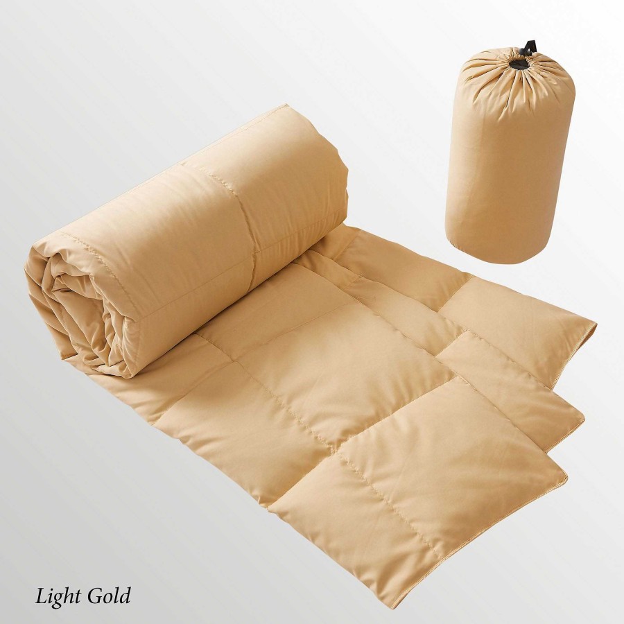 Bedding Touch of Class | 650 Fill Power Beautyrest Packable Down Throw Blanket With Travel Pouch