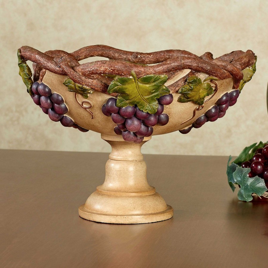 Home Accents Touch of Class | Grape Harvest Antique Ivory Decorative Centerpiece Bowl