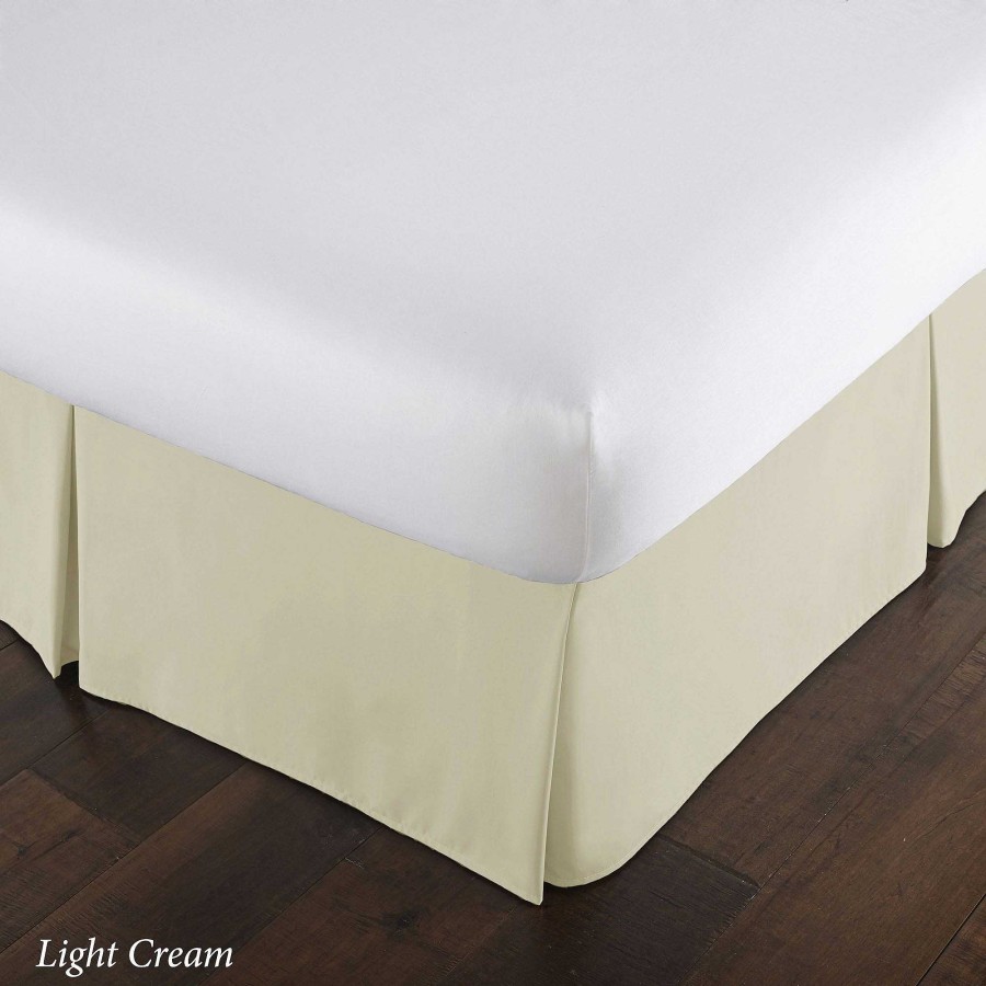 Bedding Touch of Class | Classic 15 Inch Drop Solid Color Kick Pleat Bedskirt